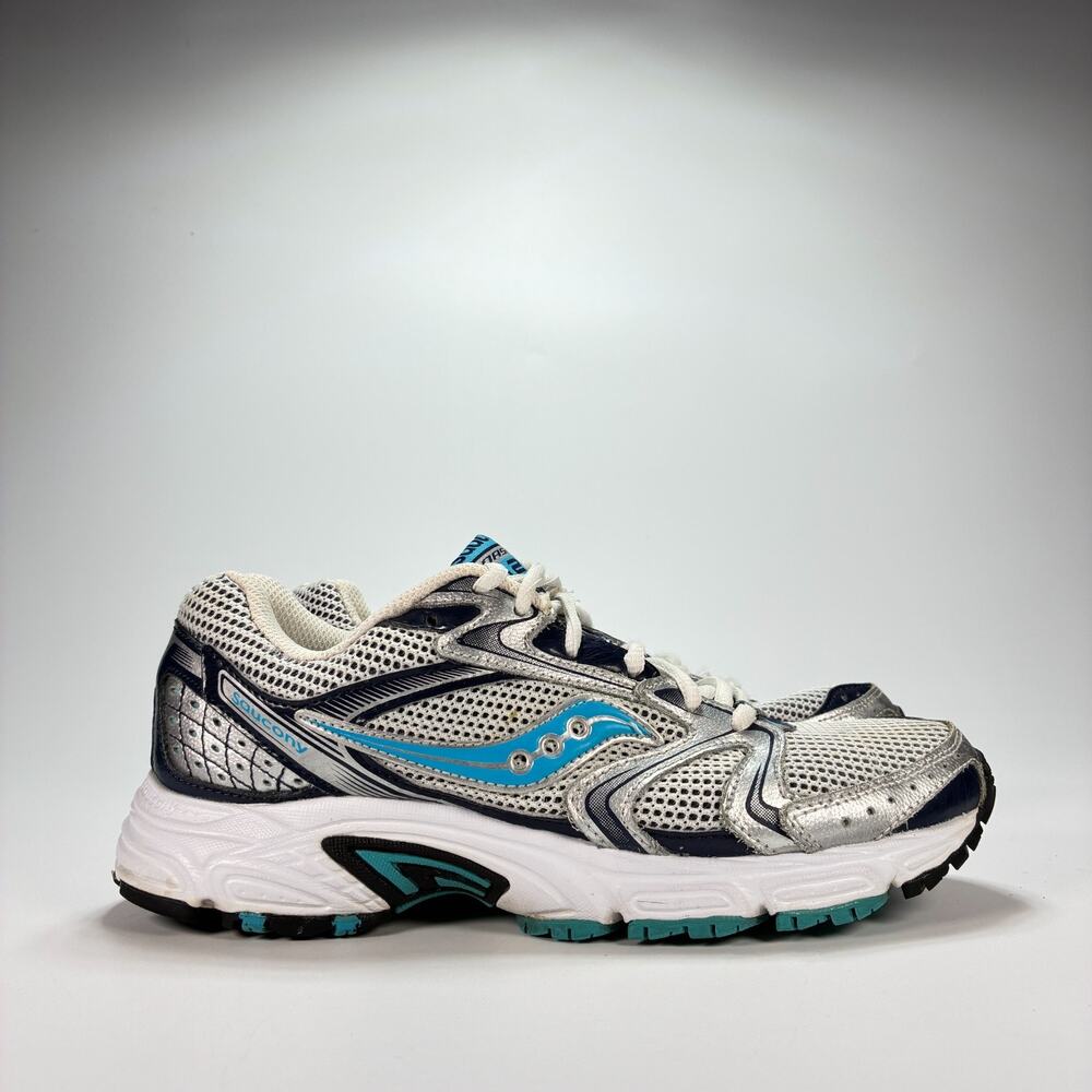 Saucony Oasis 2 White Blue Athletic Lace Up Running Shoes S15209-2 Women's Sz 9